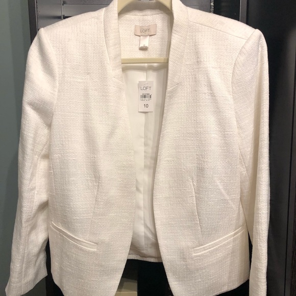 white blazer loft